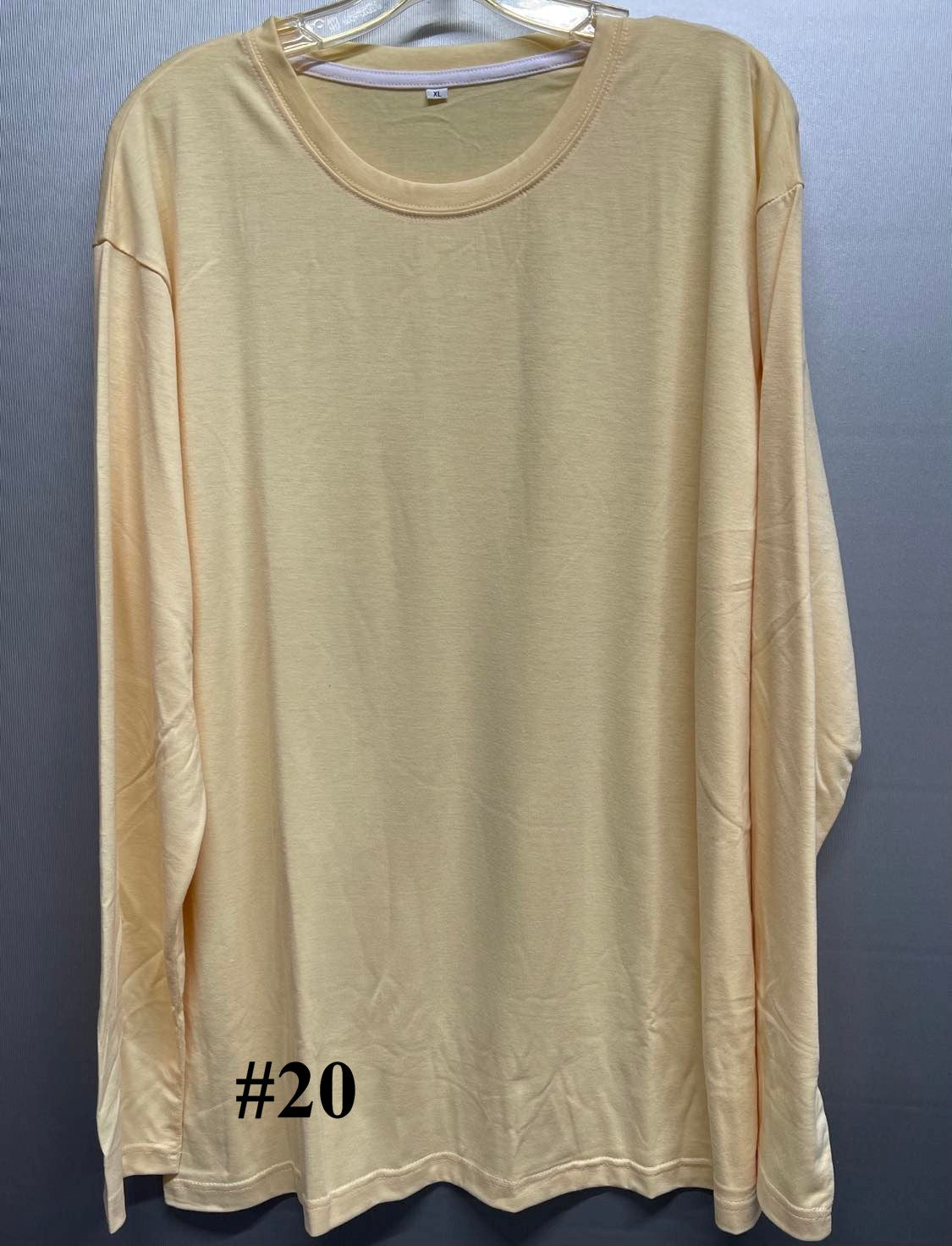 Apparel Adult /Long Sleeve True To SIZE Colored T-Shirt
