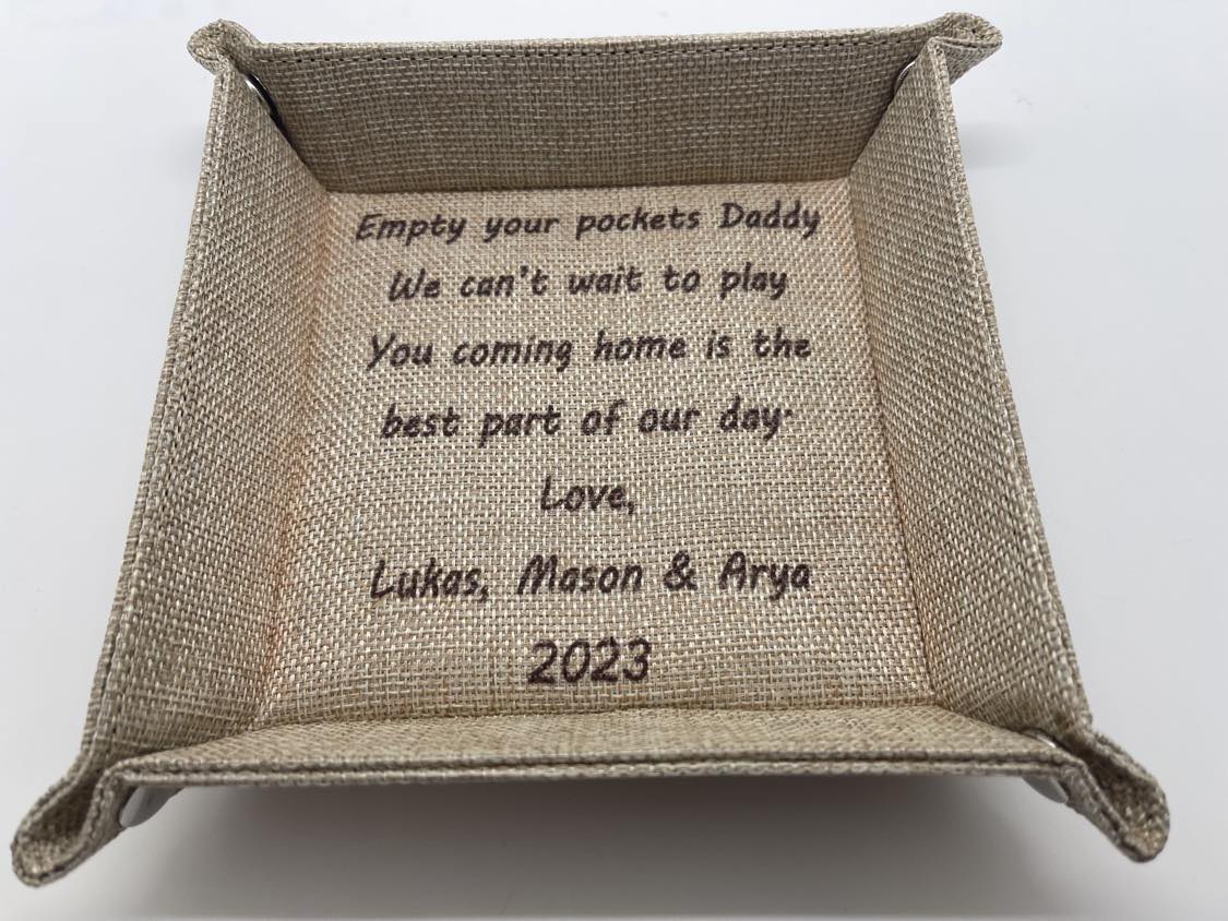 Blank Faux Burlap Snap Tray