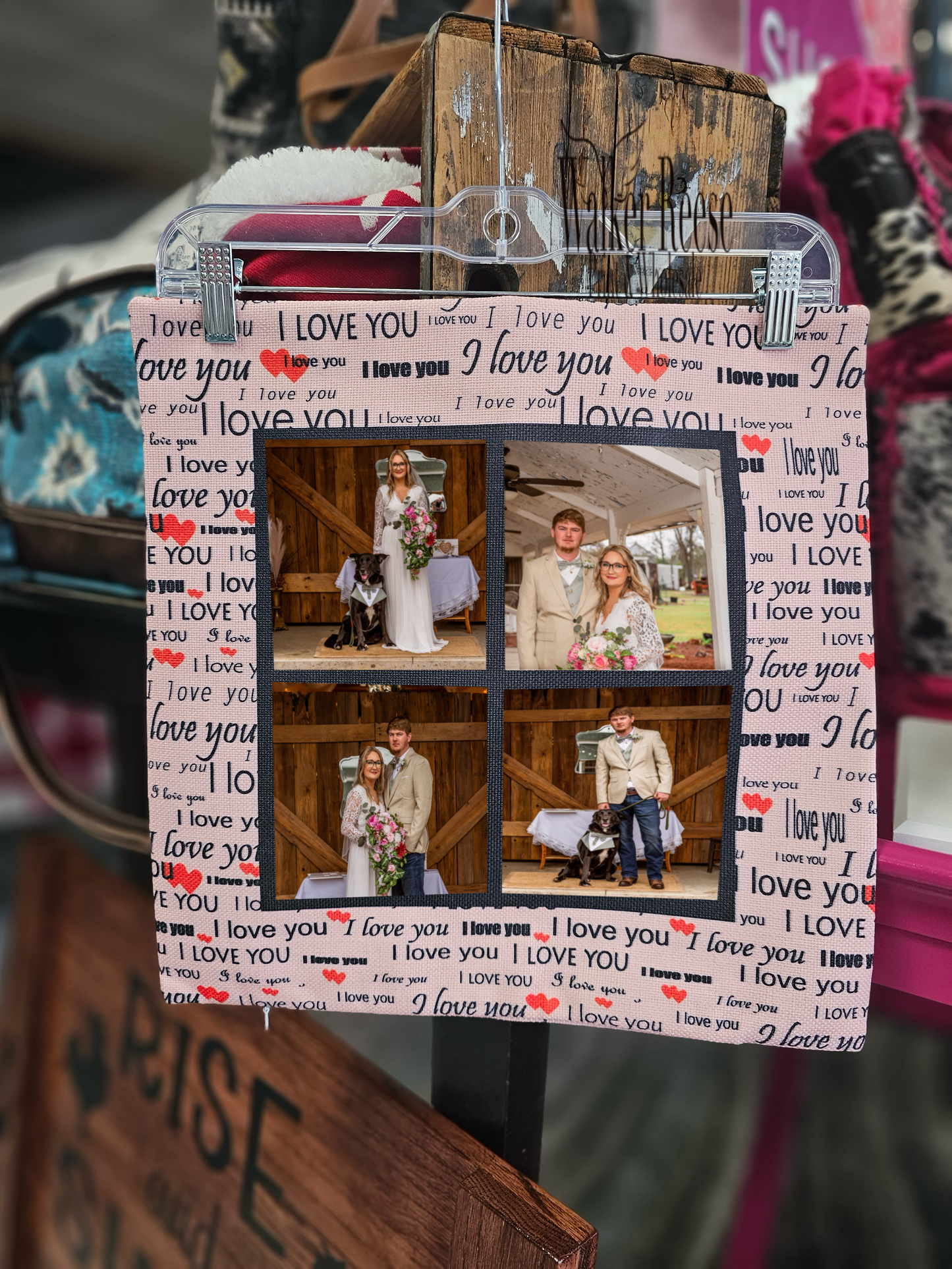 Photo Blanks/ I love you Pink Pillow 15"x15"