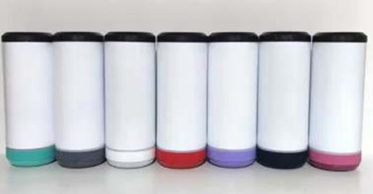 16oz 4-in-1 Bluetooth Speaker Can Cooler Tumbler