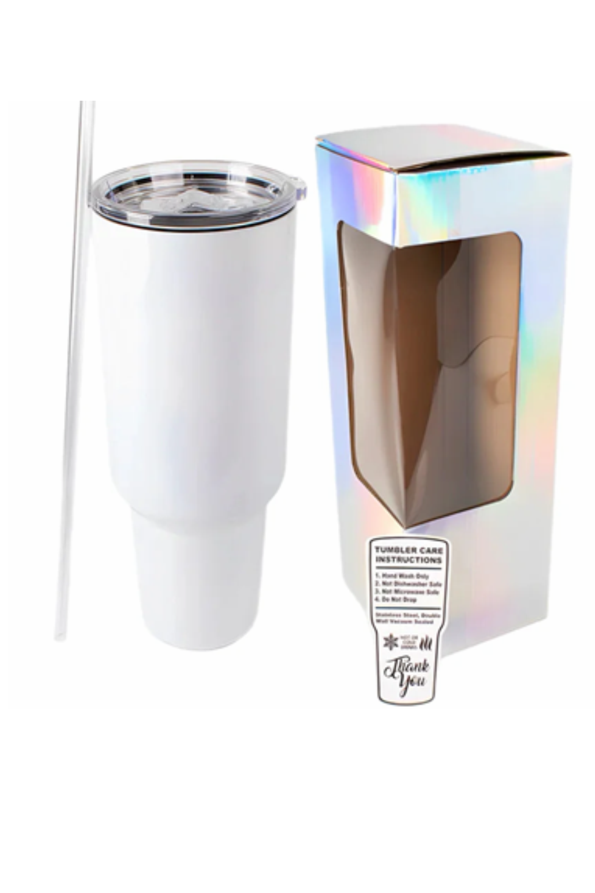 40oz Blank Tumbler with removeable handle