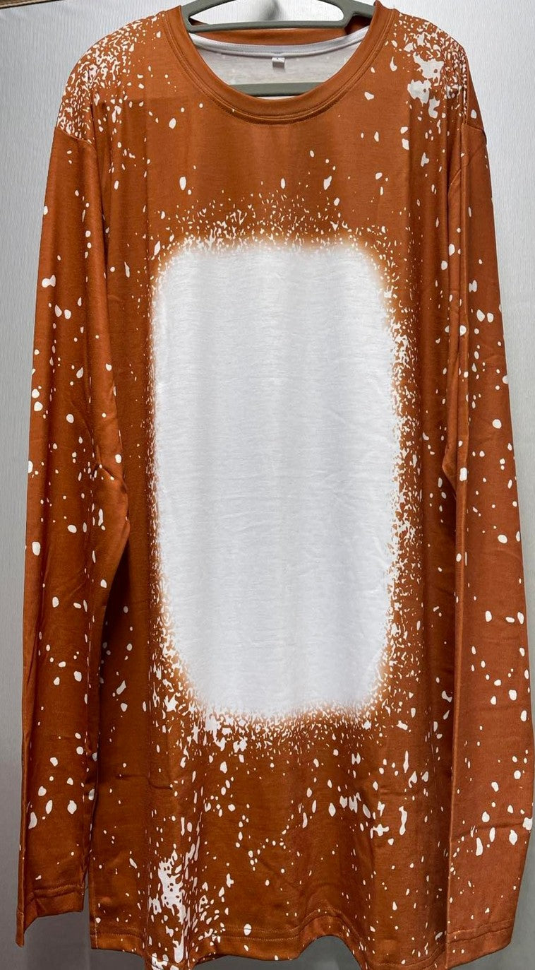 Apparel/ Kids/Adult Faux Bleached solid color LONG SLEEVE TRUE TO SIZE