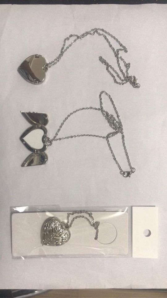 Jewelry/ HEART Angel Wing Locket Necklace