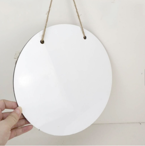 Sublimation wooden Blank mdf Round door Hanger /wall hanger 11.75"x11.75"