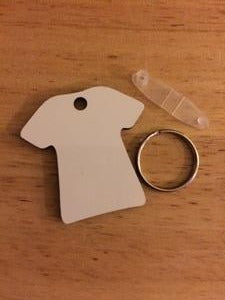 Key Chain-T-Shirt Double Sided Blank Sublimation MDF Key Chain