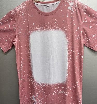 Apparel/Adult Faux Bleached solid color Short SLEEVE TRUE TO SIZE