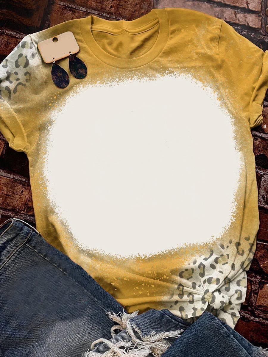 Faux Bleached 100% Polyester Shirts Adult Unisex Sizes