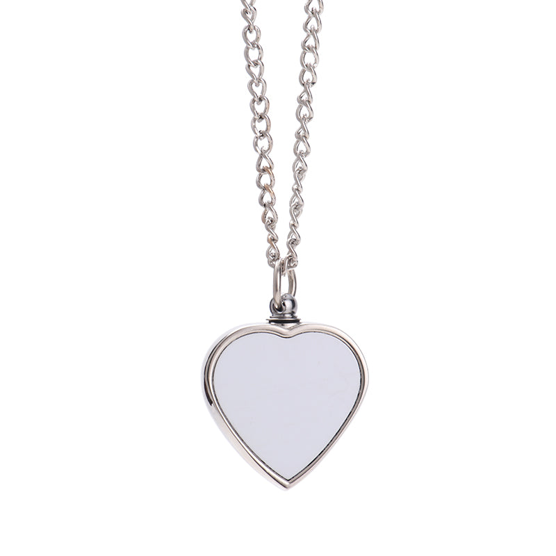Jewerly/Sublimation Heart Memory Urn Necklace /Heart Cremation Pendants Necklace