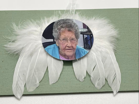Blank Feather Angel Wing Ornament
