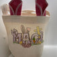 Sublimation Linen Easter Basket With Colored Ears Pink Ears