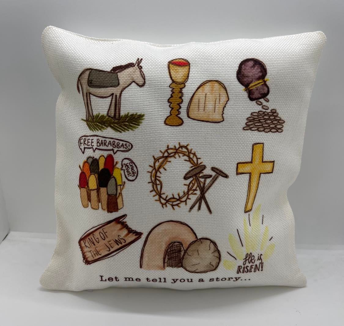 Pillow Cover-Sublimation Blank 10 x 10 White pillow Covers (Worry Pillows)
