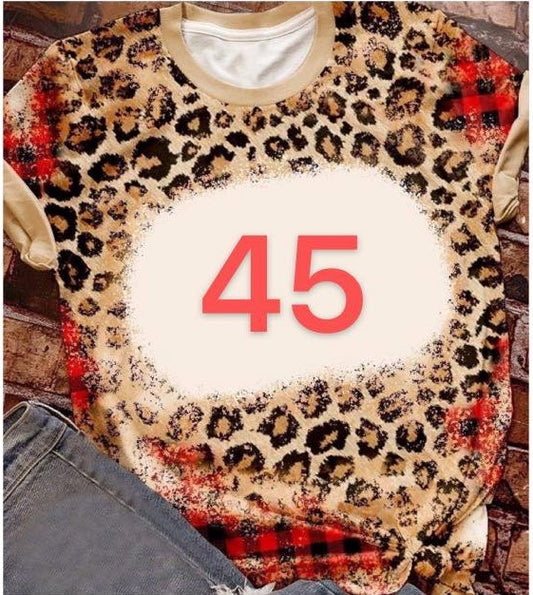 #45 Apparel/ Kids/Adult Sublimation Faux Bleached TShirts