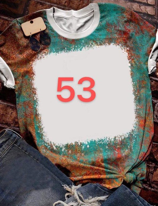 #53 Apparel/ Kids/Adult Sublimation Faux Bleached T-Shirts