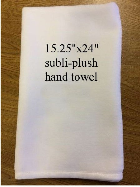 Towel-Subli-plush Velour Hand/Sports Towel  15"x25"