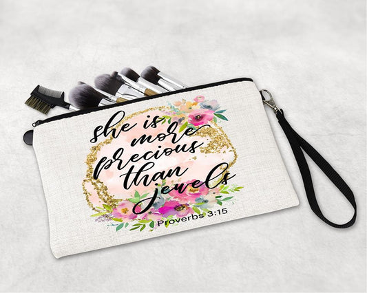 Sublimation Blank Linen Zippered Cosmetic or Large Device Bag