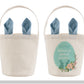Sublimation Linen Easter Basket With Colored Blue Ears