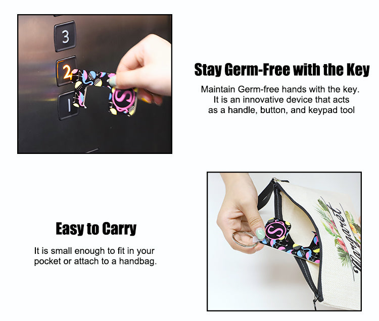 Key Chain -Blank Germ Free Door Pull and Key Chain