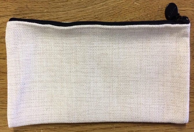 Sublimation Blank Linen Zippered Pencil Case