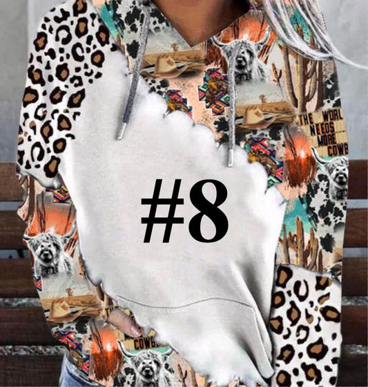 Adult Sublimation Bleached Design Hoodies