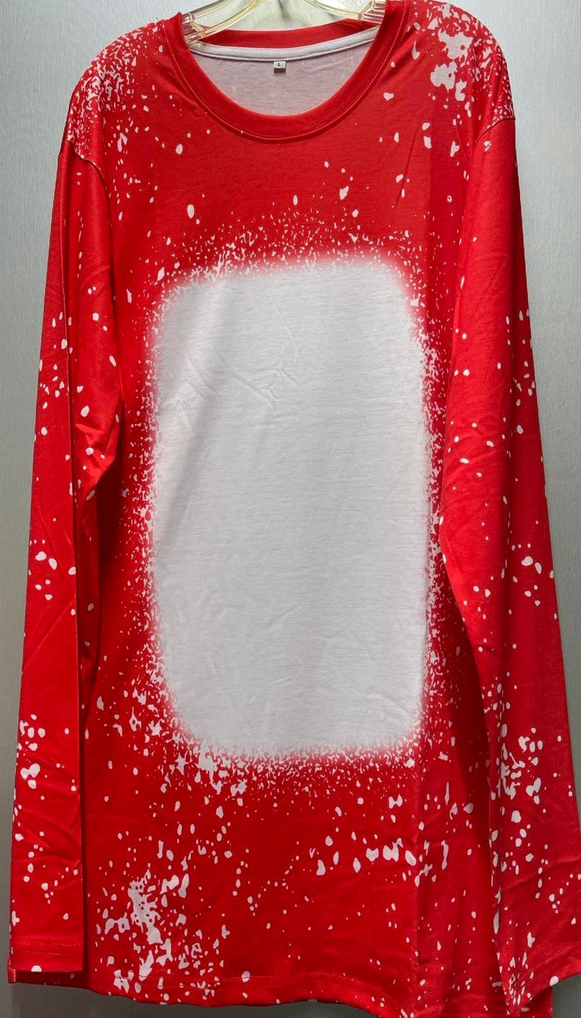Apparel/ Kids/Adult Faux Bleached solid color LONG SLEEVE TRUE TO SIZE