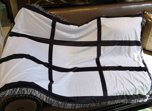 Photo Blank/9 Panel Sublimation Photo Blanket( Black)