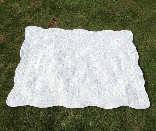 Heirloom  Monogrammed Quilted  Lap Quilt 50"x60"