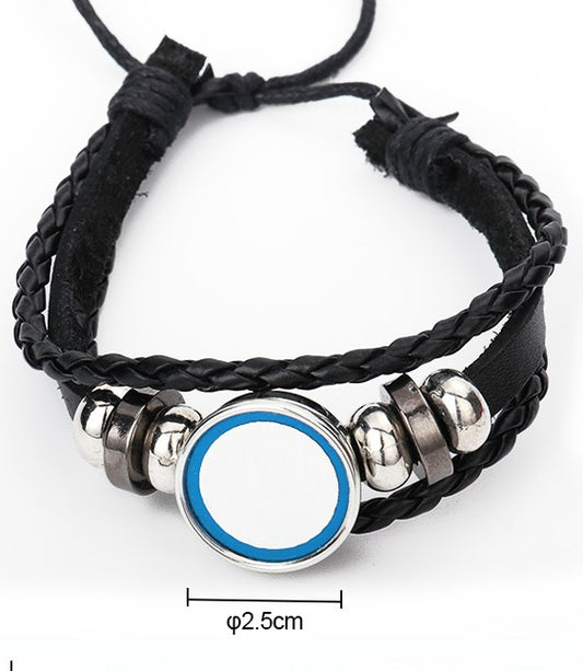 Jewerly/ Sublimation Blank Leather Designer Snap Bracelets Bangle