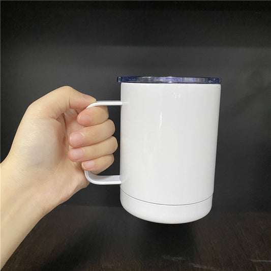 Tumblers/12oz  white blanks sublimation coffee mug with lid and handle