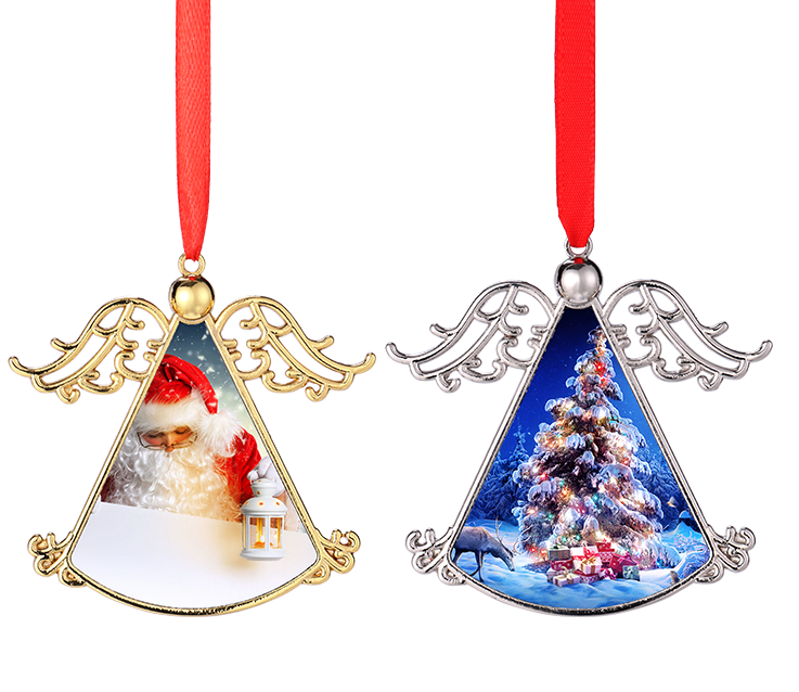 Ornament/ Metal Angel Wing Christmas Ornaments (Gold) (Silver)