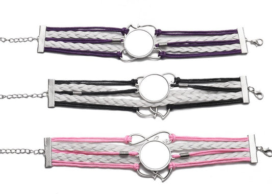 Jewerly/Bracelet/Double Heart Multi-layer Woven Sublimation Bracelet Jewelry Bangles