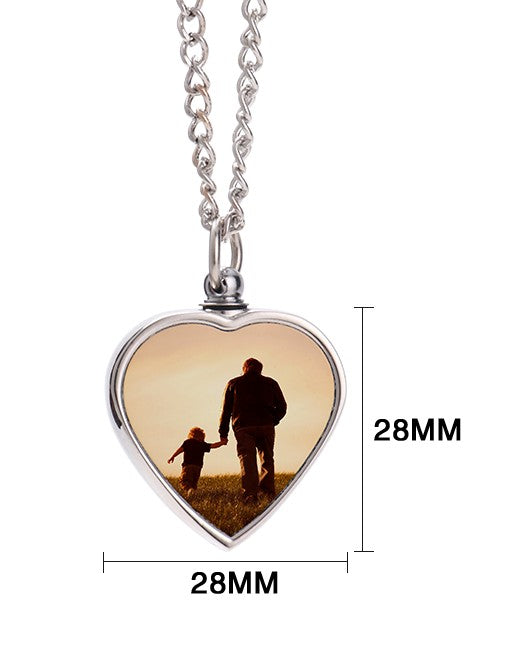 Jewerly/Sublimation Heart Memory Urn Necklace /Heart Cremation Pendants Necklace