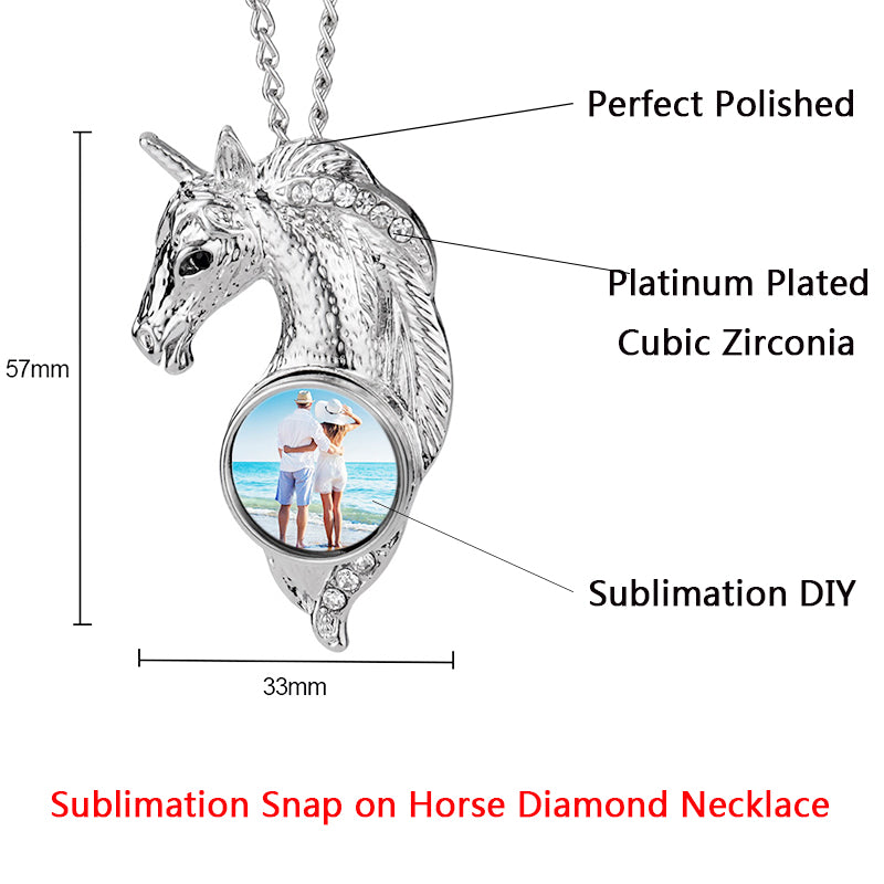 Jewerly/ Snap Necklace Horse