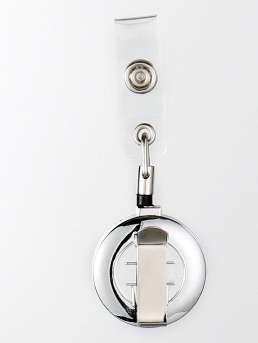 Sublimation Blank Metal Telescopic badge reel Buckle with Back Clip