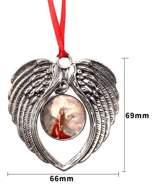 Ornament-Sublimation Angel Wing Ornament Oval And Round/Single sided