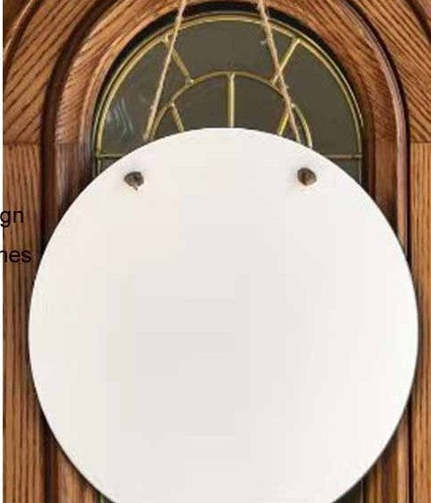 Sublimation wooden Blank mdf Round door Hanger /wall hanger 11.75"x11.75"