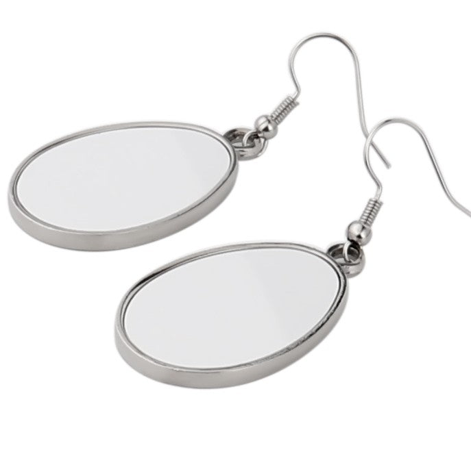 Jewelry/Ear Rings Double Sided Oval