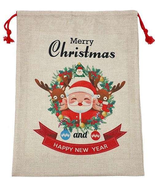 Santa Sack Blank Faux Burlap