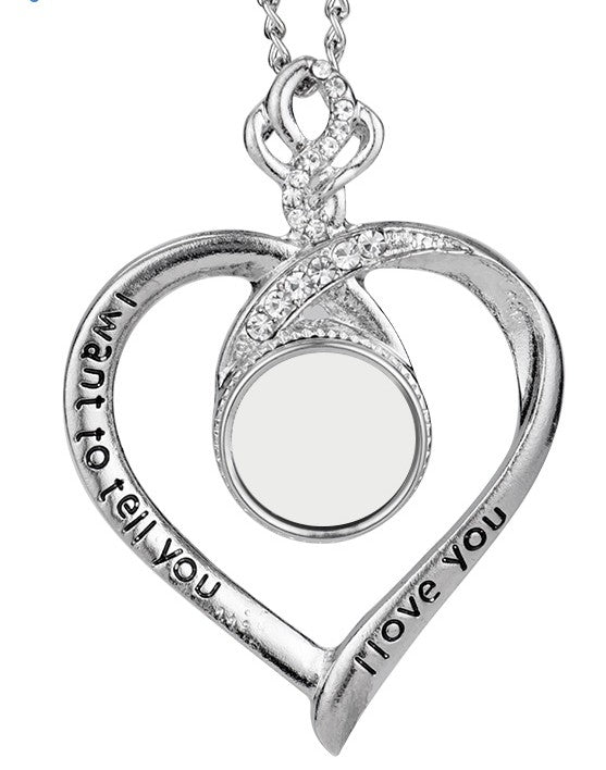 Jewerly/ Snap Necklace Heart I love You