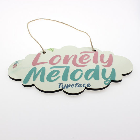 Sublimation wooden mdf Cloud door Hanger 9"x6"