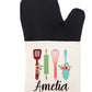 Kitchen/Oven Mitt Linen with Rubber Patch