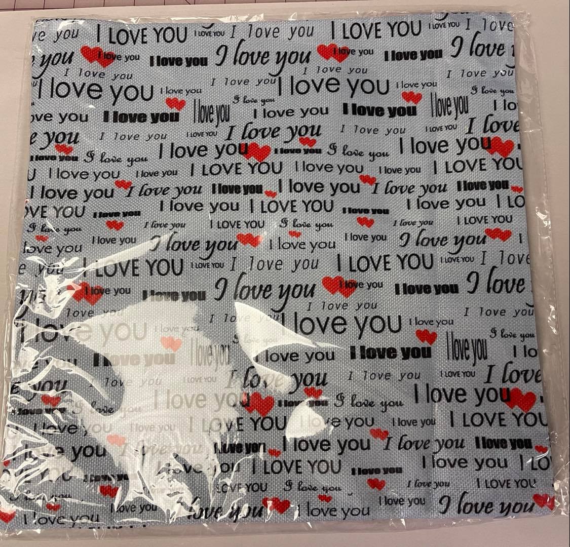 Photo Blanks/ I love you BLUE Pillow 15"x15"