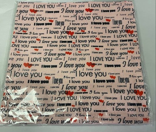 Photo Blanks/  I love you  Pink Pillow 15"x15"