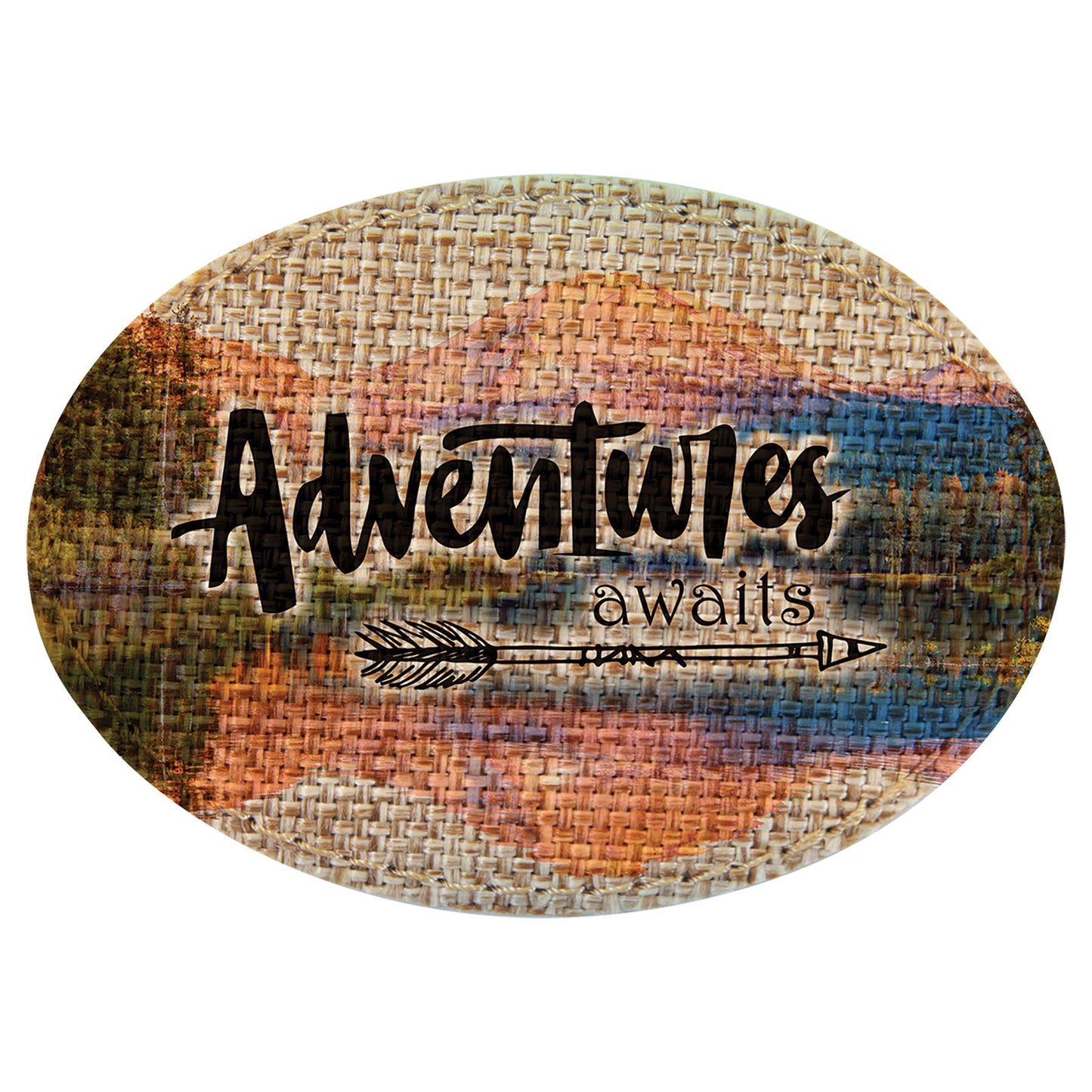 Patches/ Hat/Cap/ Burlap for SUBLIMATION with Adhesive Pack of (5)