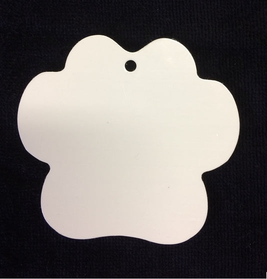 Ornaments/Db sided Aluminum Paw Print