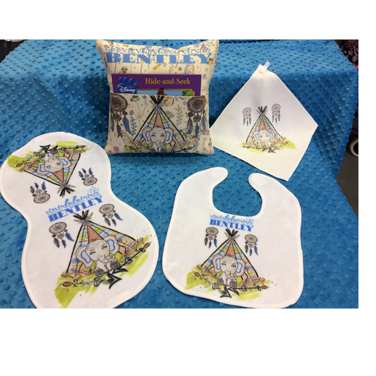 Baby-Peanut Shape Baby Burp Cloth Sublimation