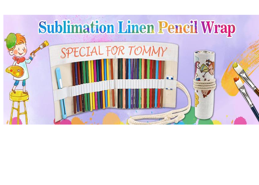 Linen Pencil Wrap 7.67"x 16.14"