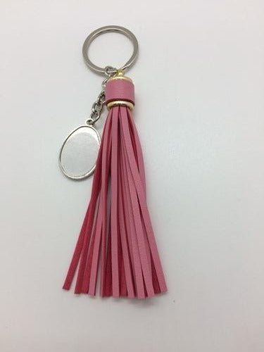 Key Chain-Metal Key Chain colored Tassel