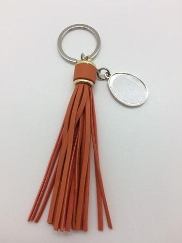 Key Chain-Metal Key Chain colored Tassel