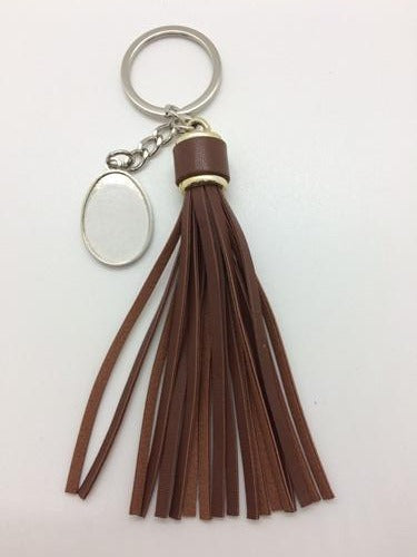 Key Chain-Metal Key Chain colored Tassel