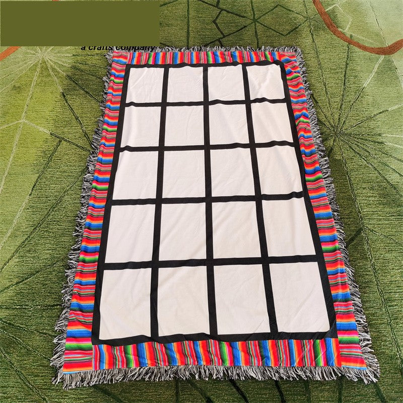 Photo Blank/20 Panel Sublimation Photo Velvet Blanket/Serape